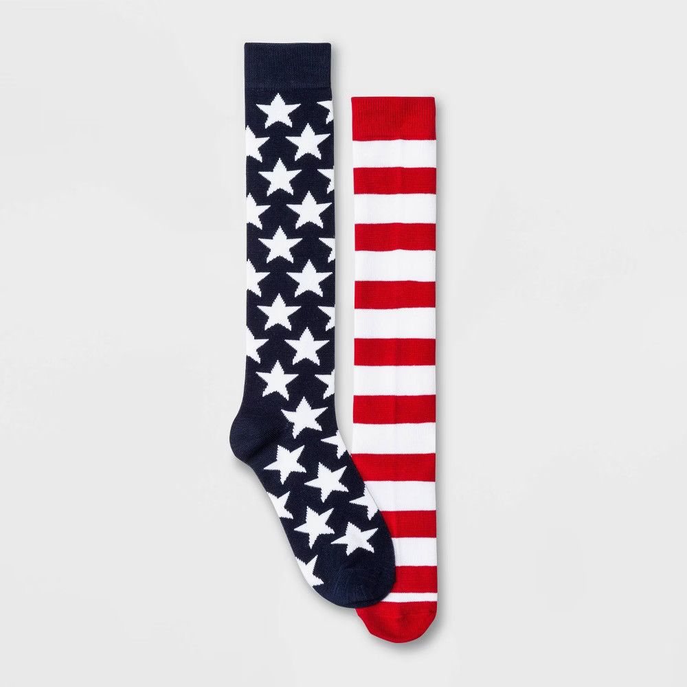 Women' American Flag Knee High ock - Red/White/Blue 4-10 | Target