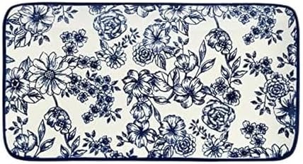 Pfaltzgraff Gabriela Blue Floral Rectangle Platter, 14.75 Inch | Amazon (US)