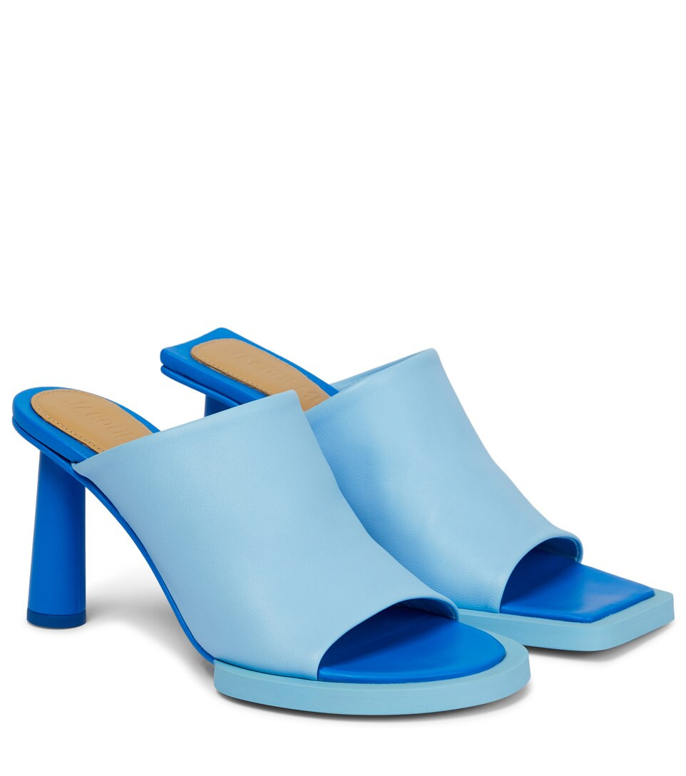 Les Mules Carrés Ronds leather sandals | Mytheresa (INTL)