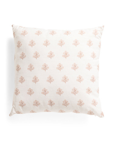 20x20 Washed Printed Cotton Blend Slub Pillow | TJ Maxx