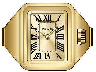 Invicta Mini Ring Watch Angel Quartz Gold Dial Ladies Watch 49895 | Jomashop.com & JomaDeals.com