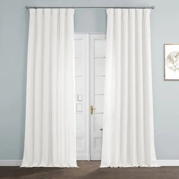 Exclusive Fabrics Italian Faux Linen Curtain (1 Panel) - 50 X 84 - Magnolia Off White | Bed Bath & Beyond