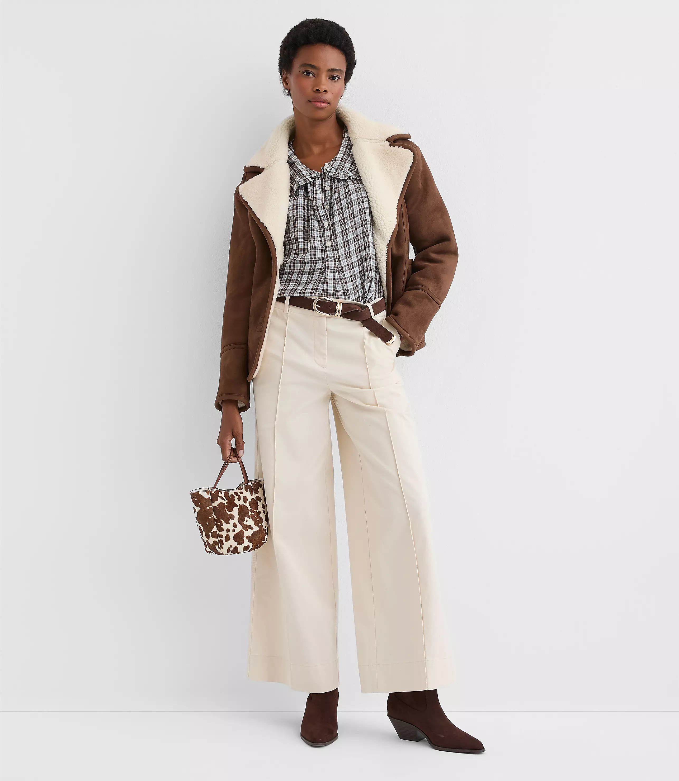 Pintucked Wide Leg Pants | LOFT