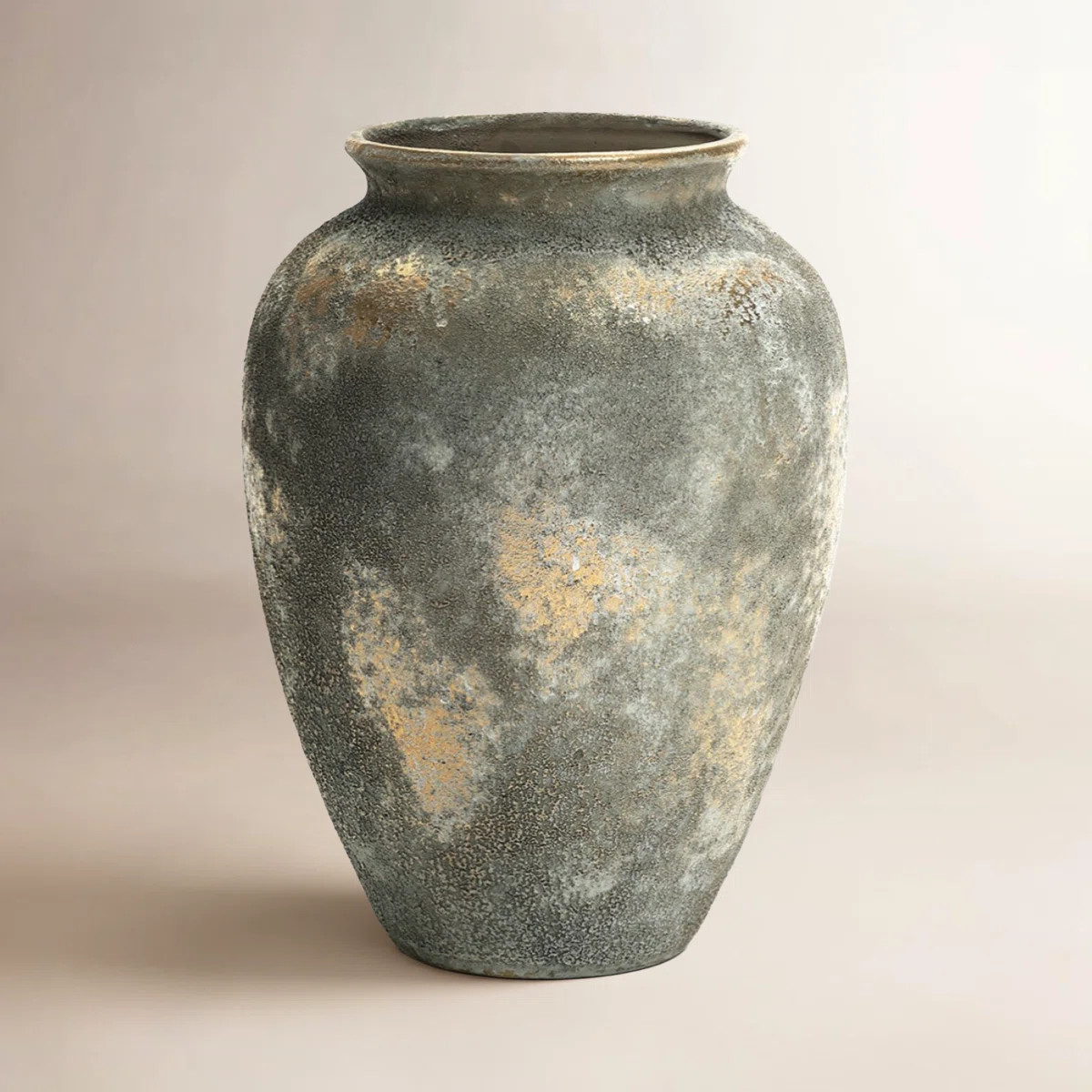 Rustic Gold and Brown Terracotta Tall Urn Vase | Wayfair North America