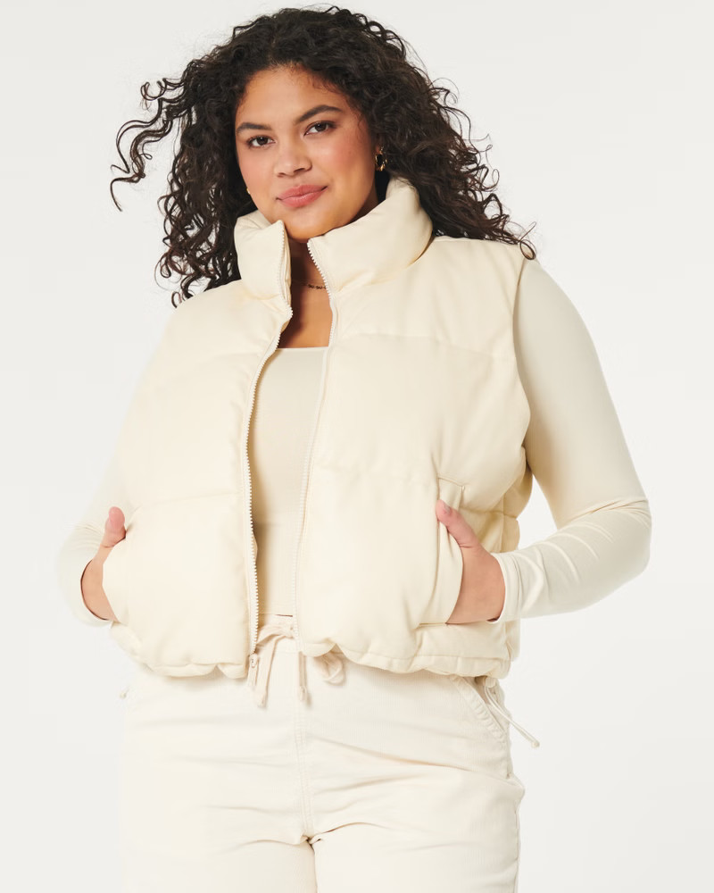 Ultimate Vegan Leather Puffer Vest | Hollister (US)