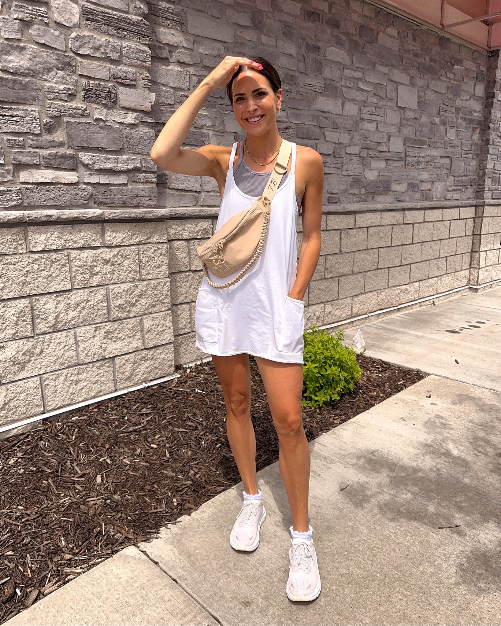 hot shot mini dress white Hot Shot Mini Logo Dress White / Large