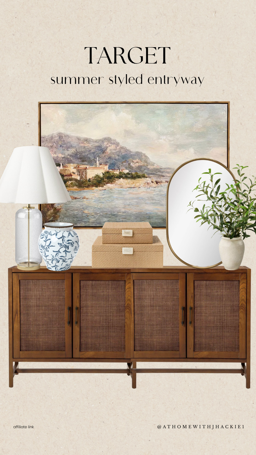 Target entryway furniture, summer entryway decor ideas, console table styling, woven cabinet doors furniture, neutral entryway aesthetic, framed landscape art neutral, entryway mirror gold frame, decorative storage boxes entryway, ceramic vase blue white, table lamp neutral base, organic modern entryway, minimal entryway decor ideas, layered console styling, earthy tones home decor, welcoming entryway styling, target home styling ideas, summer home refresh entryway, curated home decor look, simple elegant entryway, neutral home inspiration

#LTKSeasonal #LTKHome