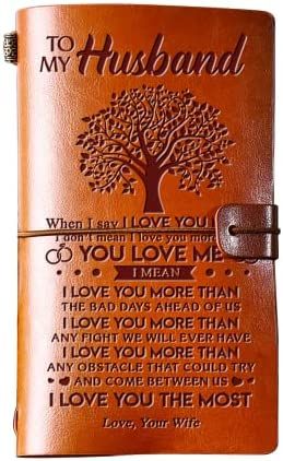 Valentines Day Gifts for Him, to My Husband Gifts Leather Journal, Fathers Day Anniversary Birthd... | Amazon (US)