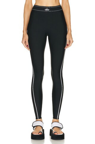 alo Airlift High Waisted Suit Up Legging in Black & White | FWRD 