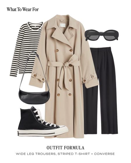 Outfit formulas to keep you cosy & chic this season. 

Black wide leg trousers, H&M, trench coat, striped T-shirt, arket, converse chucks  

#LTKstyletip #LTKSeasonal #LTKeurope
