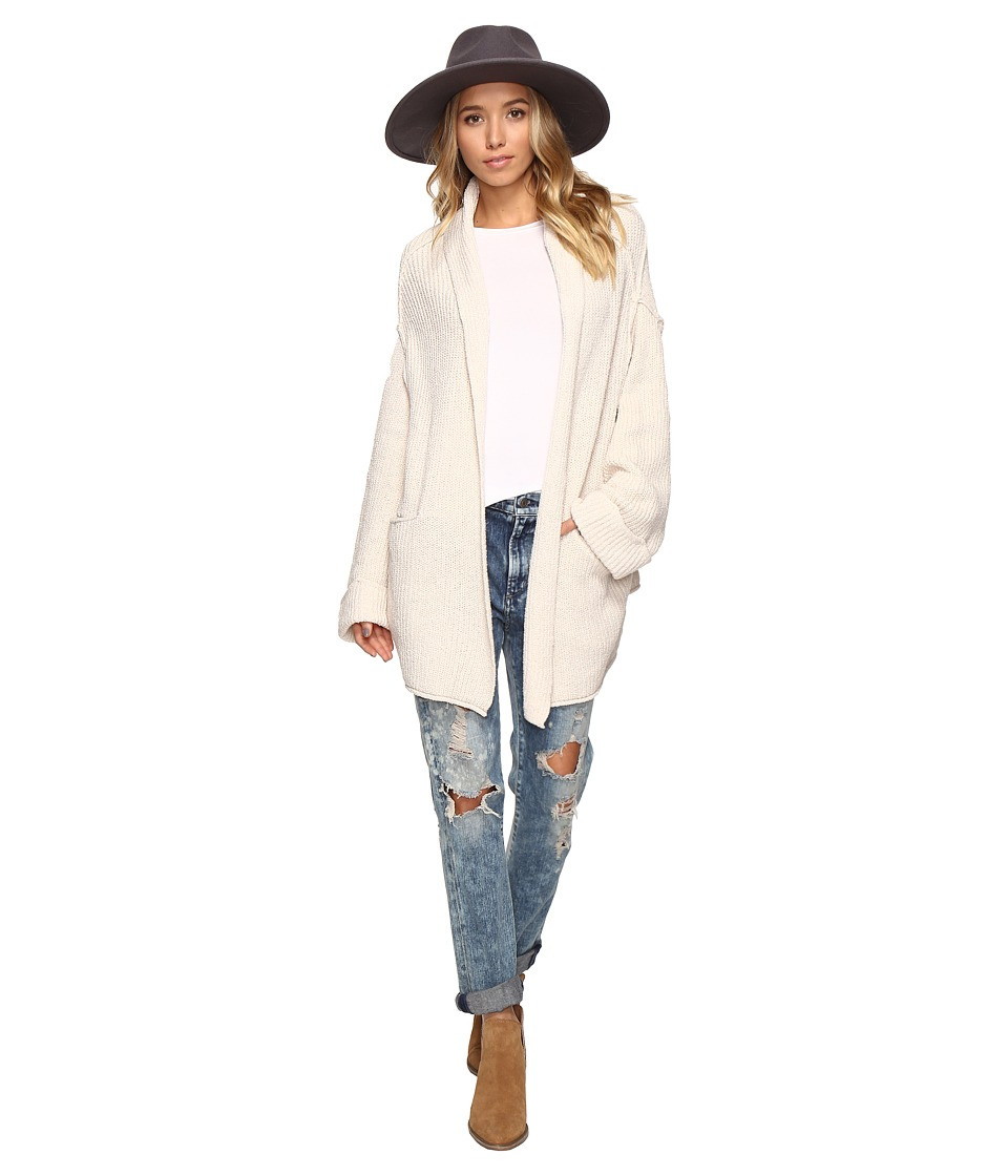 Free People - Low Tide Cardigan Sweater (Cream) Women's Sweater | Zappos