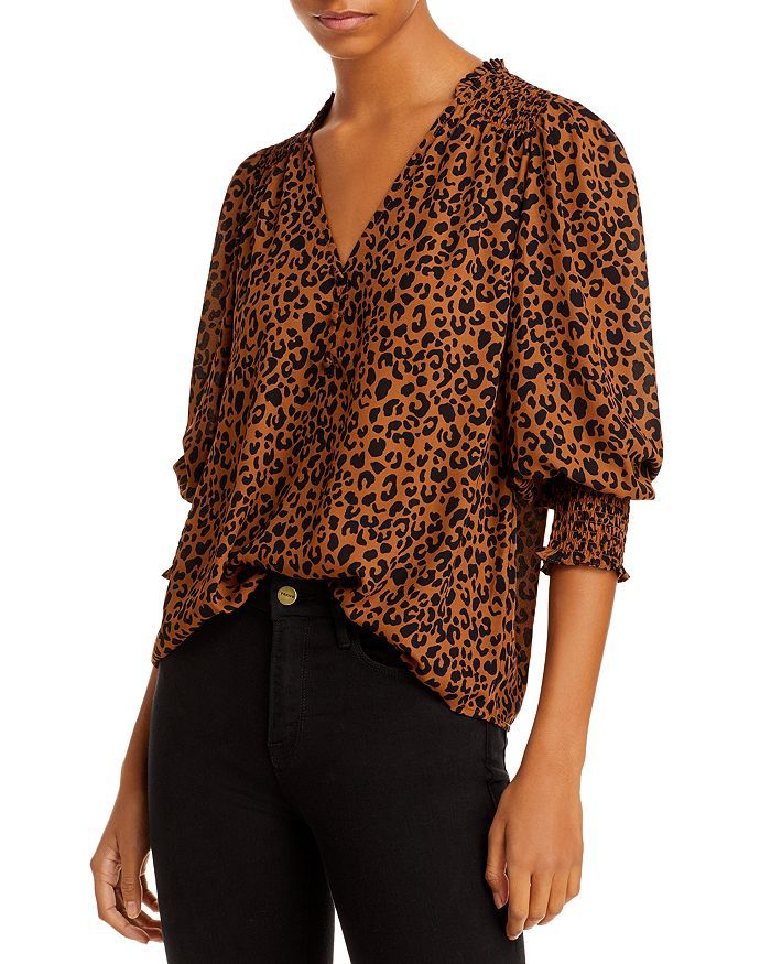 V Neck Button Front Blouse - 100% Exclusive | Bloomingdale's (US)