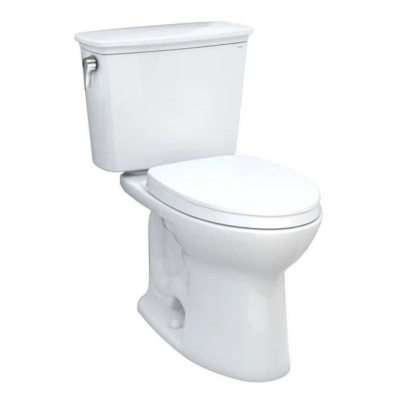 Drake® 1.28 GPF Water Efficient Elongated Two-Piece Toilet (Seat Included) | Wayfair North America