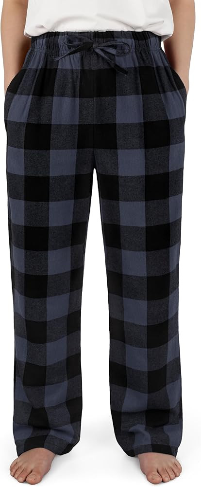 IHU Cotton Boys Pajama Pants Kids Plaid Pajamas Bottom Flannel Soft Lounge Pants With Drawstring ... | Amazon (US)