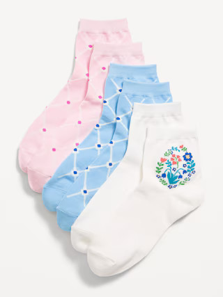 Novelty Quarter Crew Socks 3-Pack for Women | Old Navy (US)