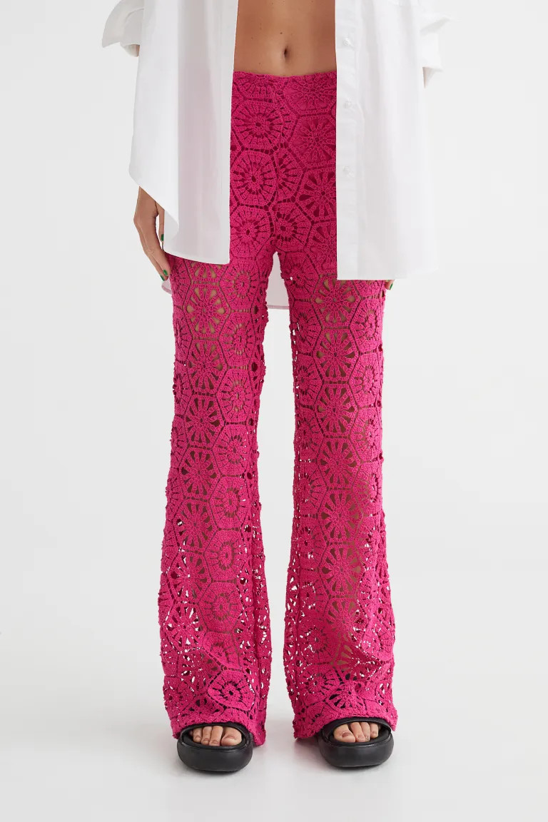 Straight-leg Crocheted-look Pants | H&M (US + CA)