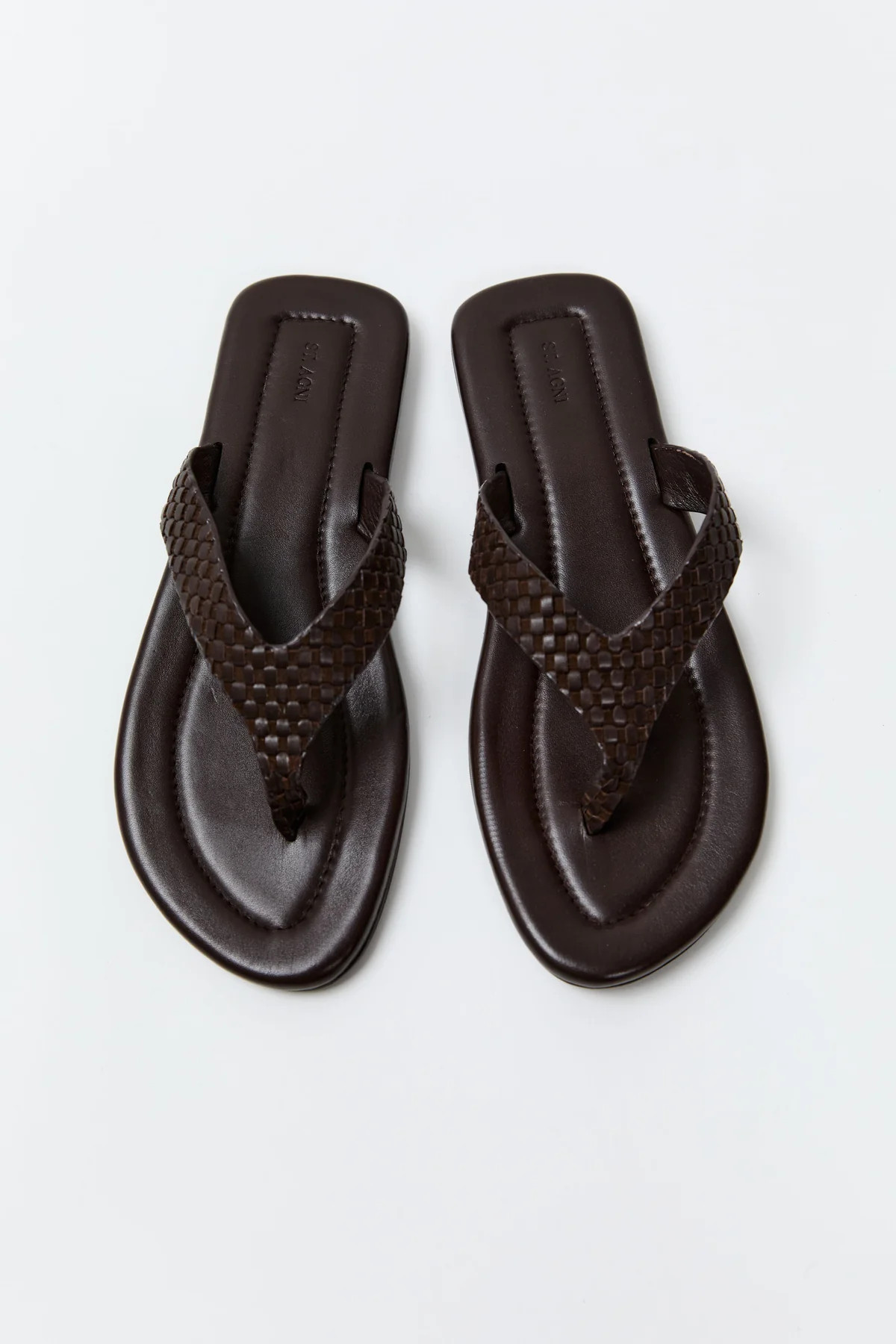 Lattice Weave Thong - Coffee | St. Agni (US, UK, EU)