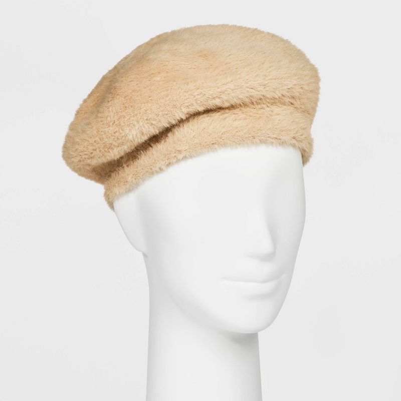 Women's Plaid Felt Beret Hat - A New Day™ Tan | Target
