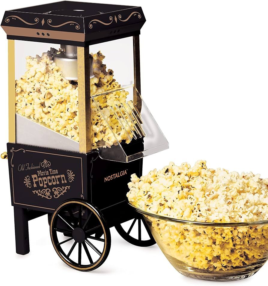 Nostalgia Popcorn Maker, 12 Cups, Hot Air Popcorn Machine with Measuring Cap, Oil Free, Vintage M... | Amazon (US)
