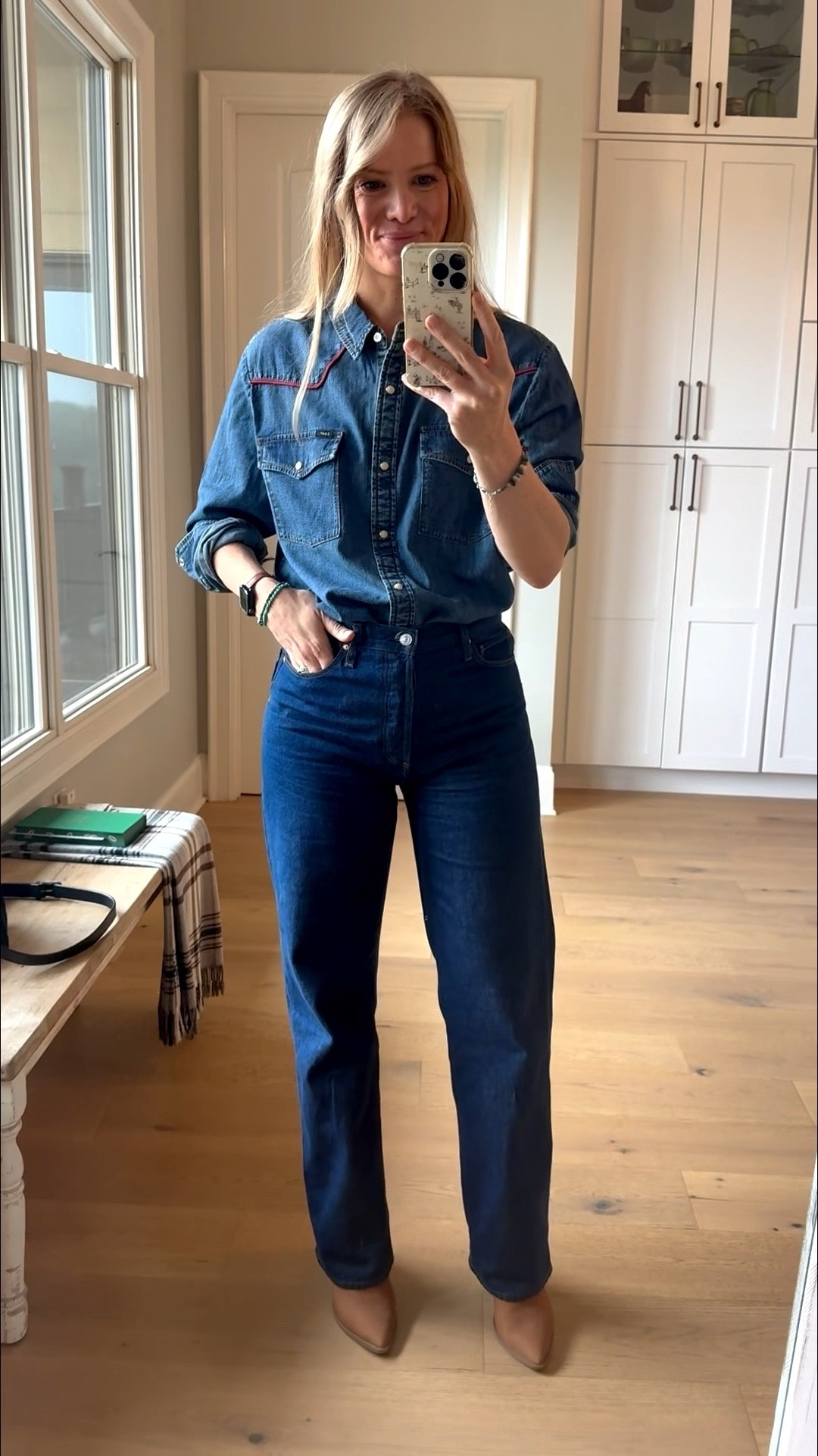Kacey Musgraves x Lee

Size reference 5’ 9” 140 lbs

Denim western shirt - XL for an oversized fit

Dark wash jeans - 28



Western style. Classic western. Denim on denim. Walmart finds. Western shirt.

#LTKTall #LTKOver40 #LTKSaleAlert
