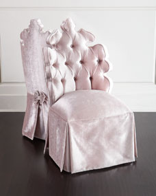 Isabella Blush Vanity Seat | Horchow