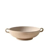 Better Homes & Gardens 9.75" Ceramic Low Stone Distressed Bowl, Taupe - Walmart.com | Walmart (US)