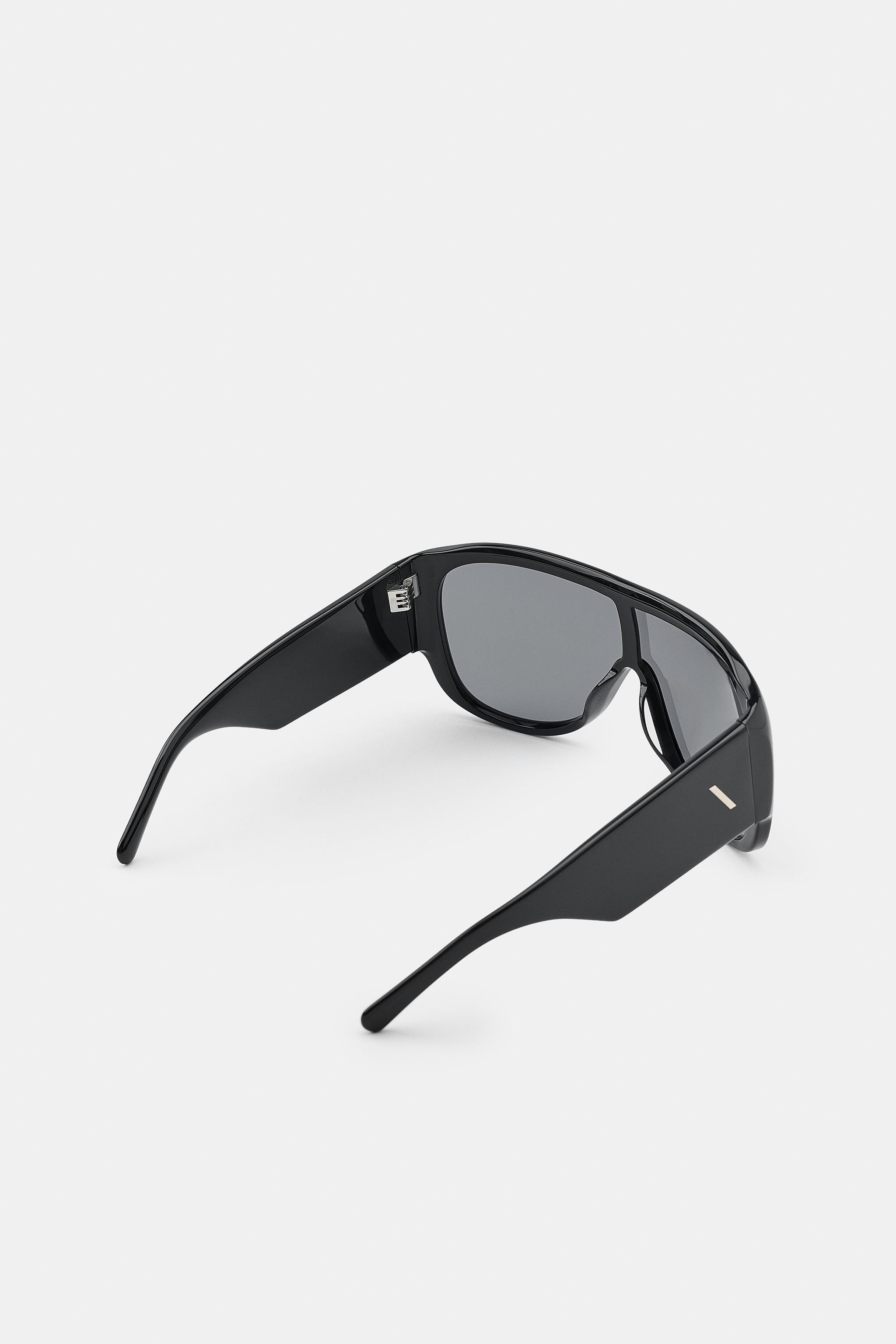 Aviator-style sunglasses with an acetate frame. Maxi polarised lenses. Case included.UV/UVA 400 P... | Zara IT