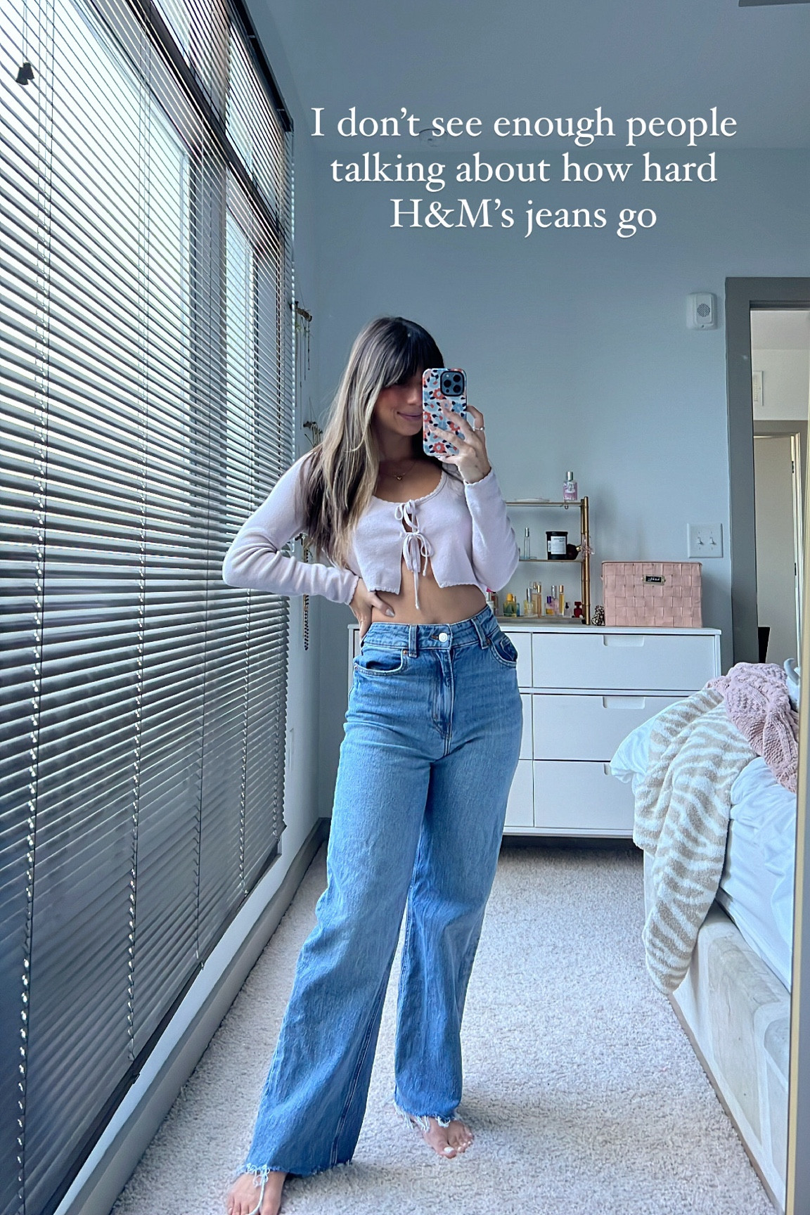H&M straight high rise jeans