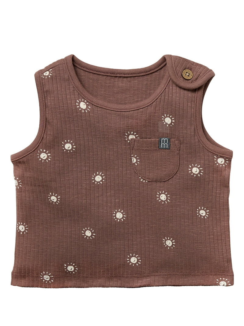 Modern Moments by Gerber Baby Neutral Organic Tank Top With Pocket, Sizes 0/3 Months - 24 Months | Walmart (US)