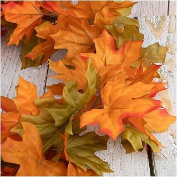 Hobby Lobby Fall Garland (Orange, Green Maple Leaf) | Amazon (US)