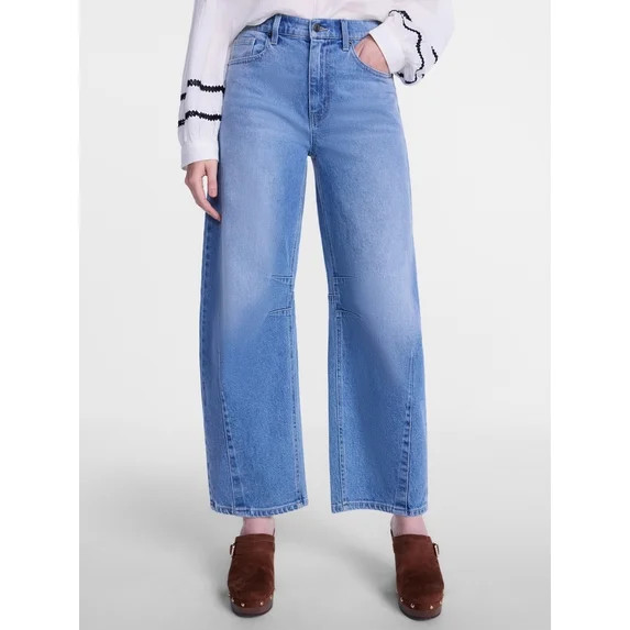 Scenario Women's and Women's Plus High Rise Horseshoe Jeans, 26" Inseam, Sizes 0-28W | Walmart (US)