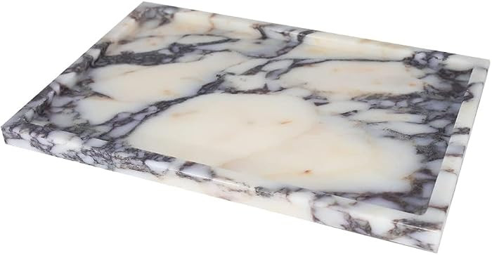 Real Luxurious Natural Marble Vanity Tray Genuine Marble/Stone Storage Tray for Home Decor Bathro... | Amazon (US)