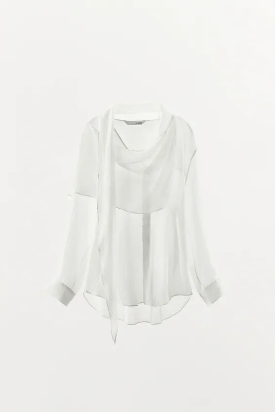 ZW COLLECTION SCARF SHIRT | Zara UK