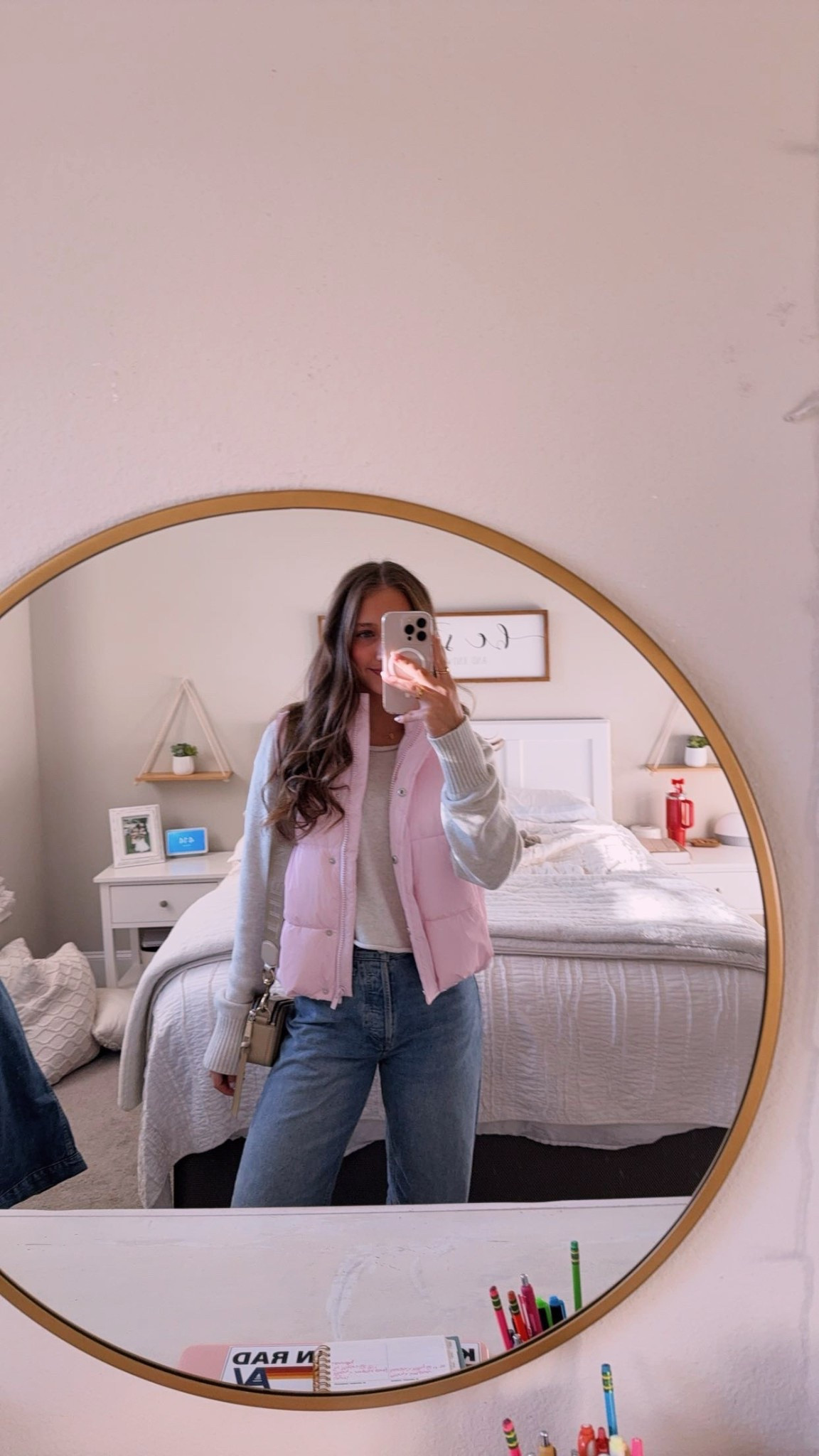 Cozy cute winter fit!! Size small vest and 24 jeans! 

#LTKSeasonal #LTKSaleAlert #LTKU