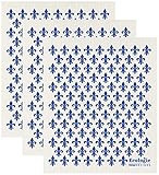 Ecologie Dc Swedish Fleur de Lis Dishcloth, Blue 3 | Amazon (US)