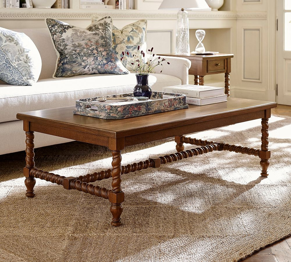 Barley Rectangular Coffee Table (50") | Pottery Barn (US)