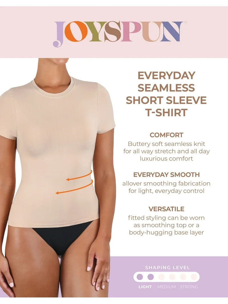 Joyspun Women's Everyday Seamless T-Shirt, Sizes S-3XL | Walmart (US)