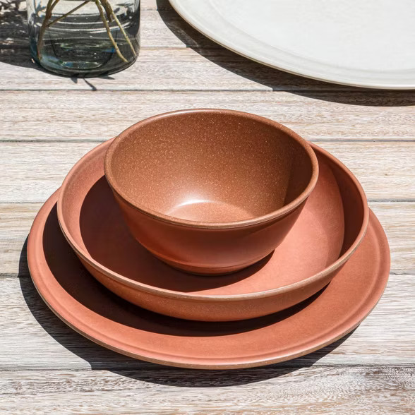 45oz Melamine and Bamboo Dinner Bowl Brown - Threshold™ | Target