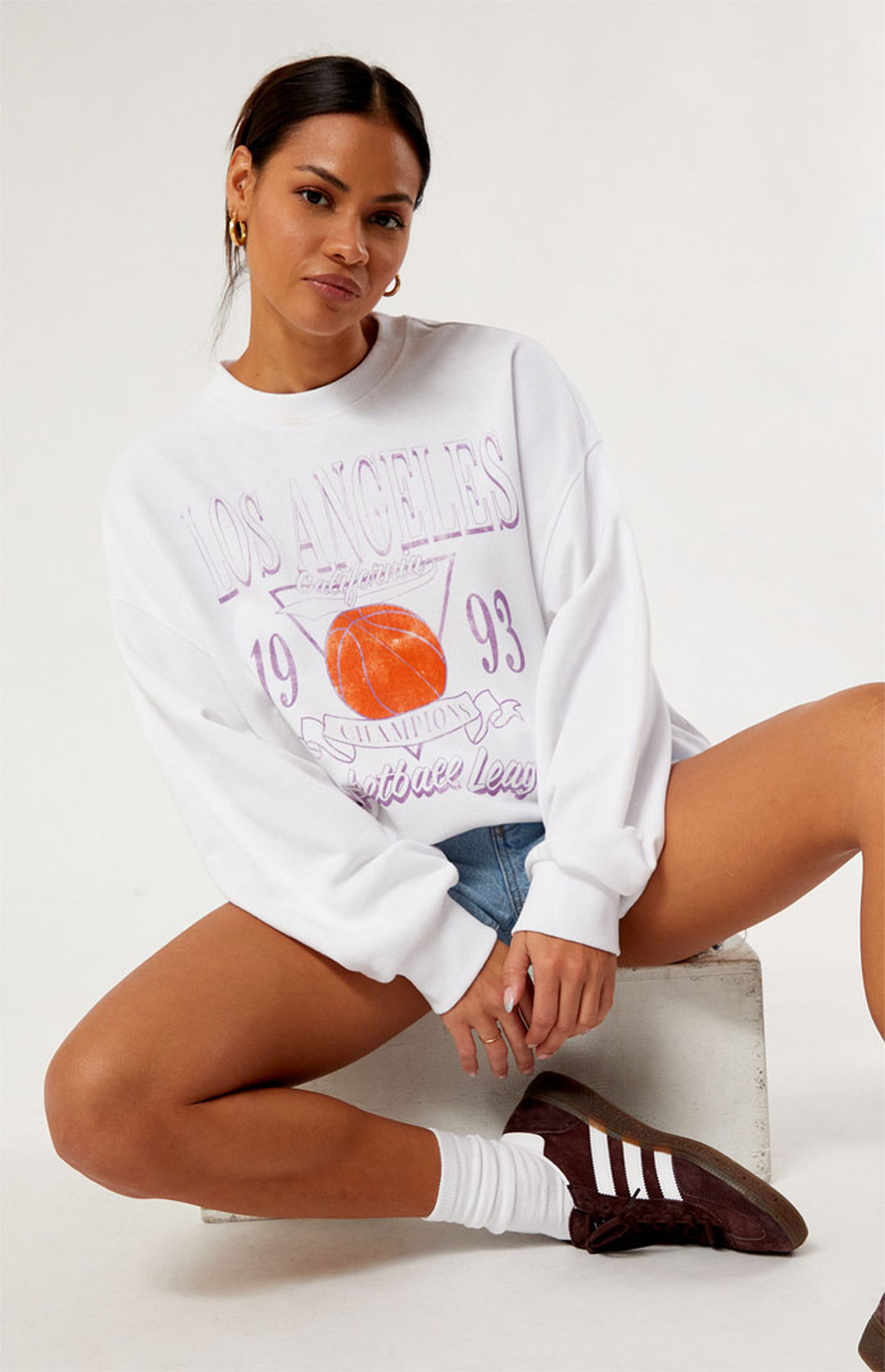 PacSun Los Angeles Basketball Champs Crew Neck Sweatshirt | PacSun
