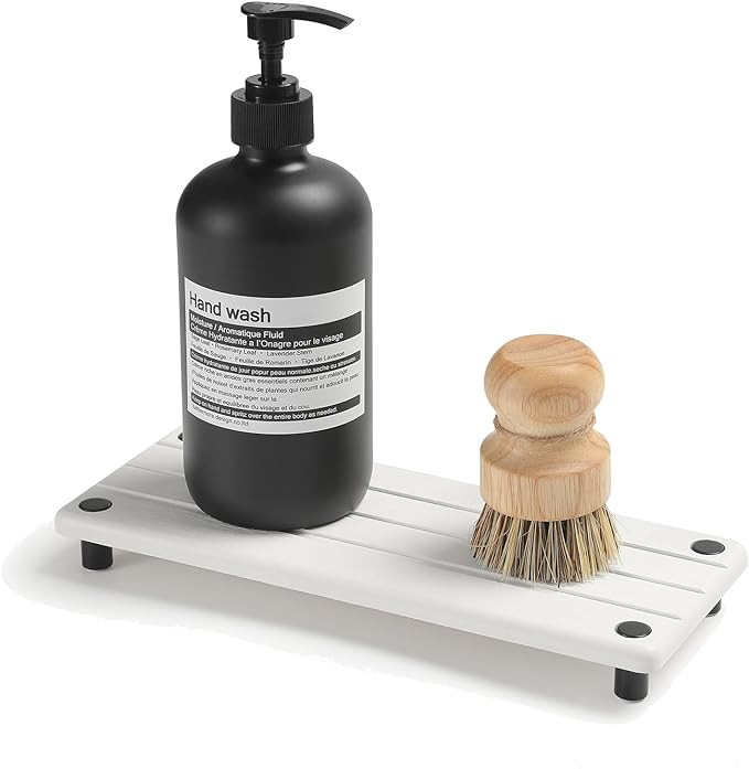 Instant Dry Sink Caddy Kitchen Sink Organizer, Quick Drying Diatomaceous Earth Stone Sink Tray Sp... | Amazon (US)