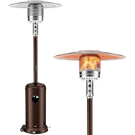 Patio Heater, 50,000 BTU Outdoor Patio Heater with Anti-tilt and Flame-out Protection System, Stainl | Amazon (US)