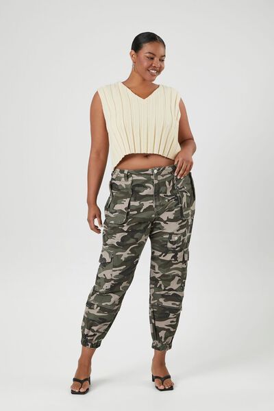 Plus Size Camo Print Joggers | Forever 21 (US)