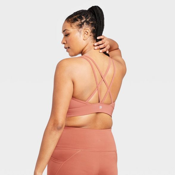 Women's Low Support Strappy Long Line Bra - All in Motion™ | Target