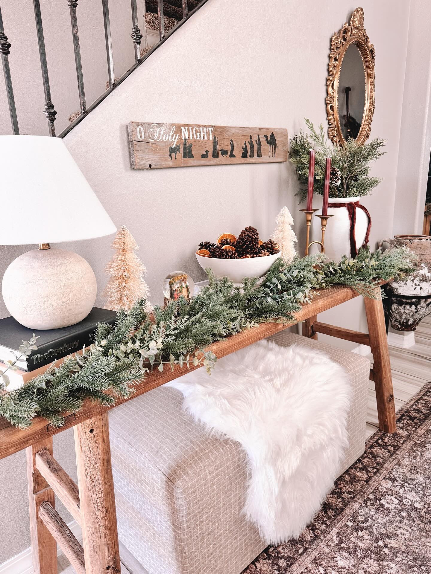 Little sprinkles of joy have made their way in to the entryway! 
This little space was fun to decorate. While most of our home is decorated neutral for Christmas, I did add a little pop of color in here and the kitchen. More to come soon!

#christmasentryway #christmas #christmasdecor #christmastime #christmasseason #holidayseason #christmasmagic #christmasmood #home #homedecorating