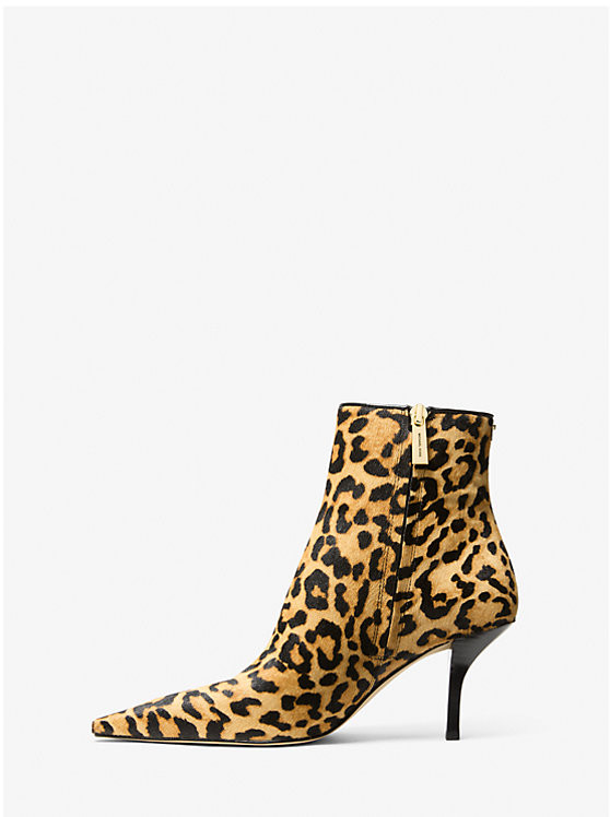 Selina Leopard Print Calf Hair Ankle Boot | Michael Kors US