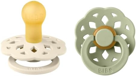 BIBS Boheme Soother 2-Pack. BPA Free, Size 1 (0-6 Months), Ivory / Sage | Amazon (CA)