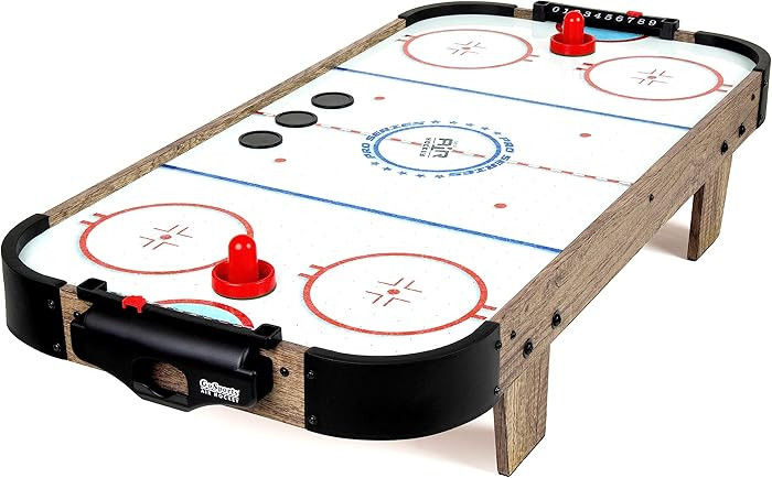 GoSports 40 Inch Table Top Air Hockey Game for Kids - Oak | Amazon (US)