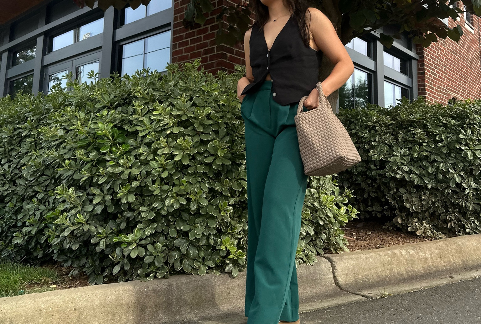 Read description on this vest. Currently on sale for $54.99. Good quality vest but too deep of a v for me. 

#LTKSaleAlert #LTKStyleTip