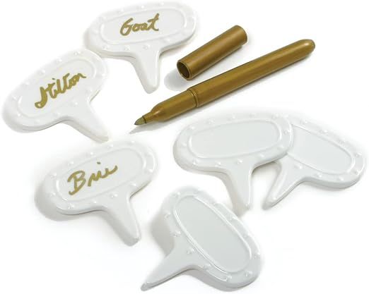Norpro 347 Cheese Marker Set with Pen, 7-Piece,White | Amazon (US)