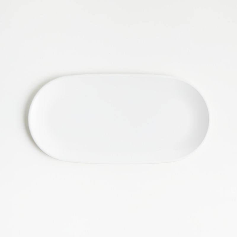 Lunea Melamine White 19"x9.5" Long Serving Platter + Reviews | Crate & Barrel | Crate & Barrel